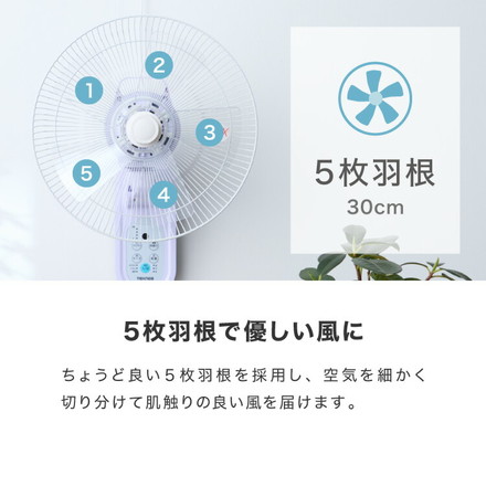 壁掛け扇風機 KI-DC338 TEKNOS