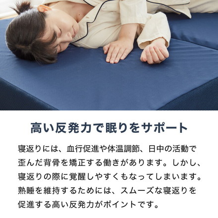 RISE 極厚高反発マットレス 350N 厚さ12.5cm シングル セミダブル ダブル ライズ東京 ゼログラビティ シングル ブラック