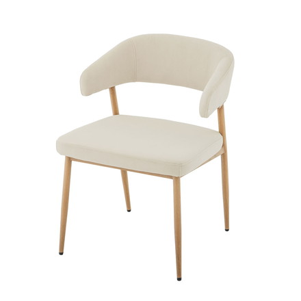 お掃除ロボット対応 ダイニングチェア 2脚セット 肘付き ハーフアーム 椅子 イス チェア ロボット掃除機 対応 白