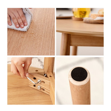 テーブル ダイニングテーブル 円形 幅100cm 丸形 ナチュラル 北欧 シンプル 天然木 アッシュ ハの字