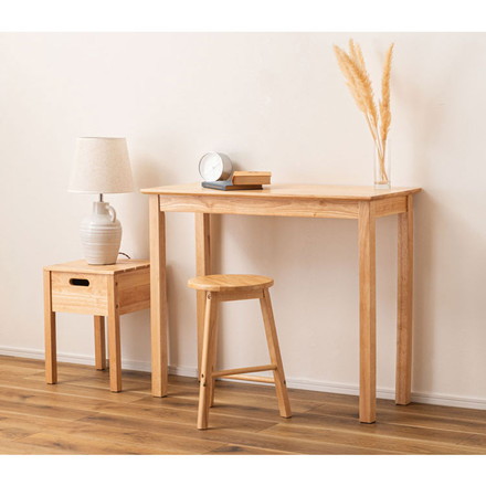 デスク 天然木 幅90cm 組み立て式 木製 リビングテーブル ダイニングテーブル シンプル 北欧