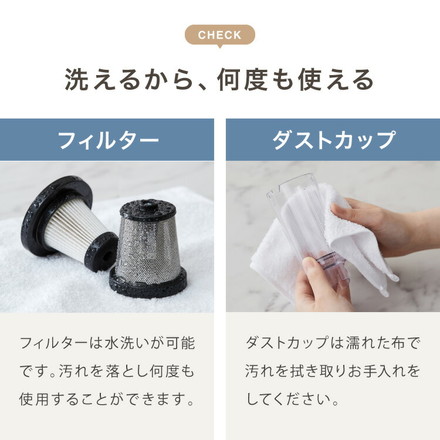 simplus コードレス掃除機 スティック ハンディ 2way 充電式 ノズル6種付き シンプラス SP-VC02 ブラック