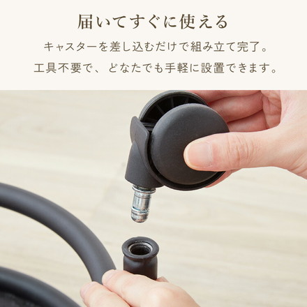 ロースツール キルティング キャスター付き PUレザー 高さ25cm かわいい コンパクト 低め 丸椅子 ラウンド チェア スツール 作業椅子 フットネイル 一人暮らし ブラック