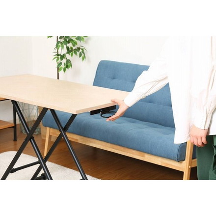 昇降テーブル ホワイト 幅100cm 奥行55cm 高さ12~70cm