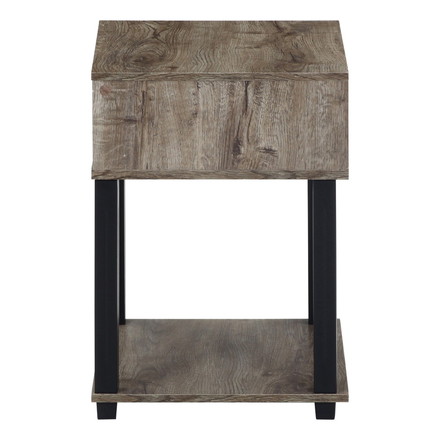 サイドテーブル 幅45cm 木目調 引き出し コンパクト 北欧 オープン収納 カフェテーブル アンティーク調