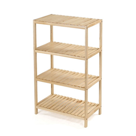 ウッドラック4段 オープンラック 収納 リビング収納 リビングシェルフ 収納ラック 4段 シェルフ ラック