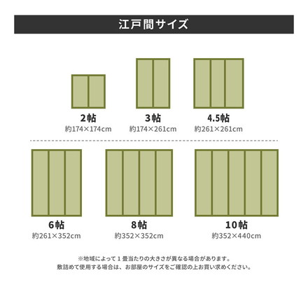 フリーカット裏付き い草カーペット 352×352cm みすず 江戸間8畳 防カビ はっ水 フリーカット カットOK