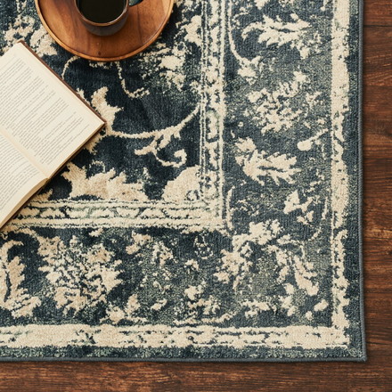 ラグ 130×190cm オリエンタル柄 ウィルトン織り カーペット ペルシャ風 ペルシャ絨毯風 ラグマット アンティーク調 オリエンタル モロッカン アイボリー[240639900]