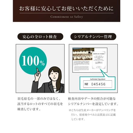 日本製 羽毛布団 キング ロイヤルゴールドラベル ポーランド産ホワイトグースダウン93% 400dp 充填量2kg