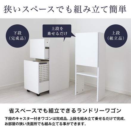 日本製 ランドリーバスケットワゴン ランドリーバスケット ランドリーワゴン 収納 ラック オープンラック