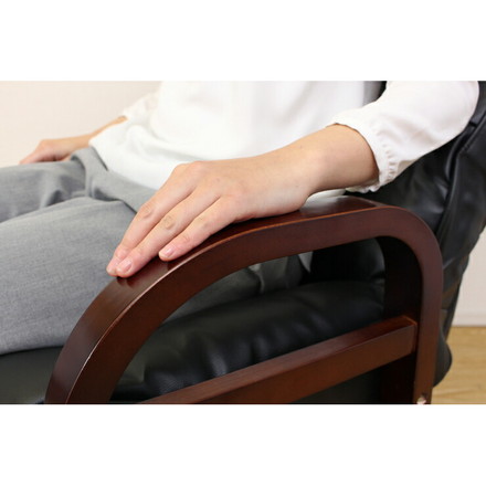 リクライニング回転座椅子 フット付ハイタイプ 6段階調整 フットレスト14段階 フットレスト付き リクライニングチェア