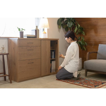 ワイズ 幅60cm 観音開きタイプ カウンター キャビネット 日本製 天然木 木製 シンプル 北欧 新生活