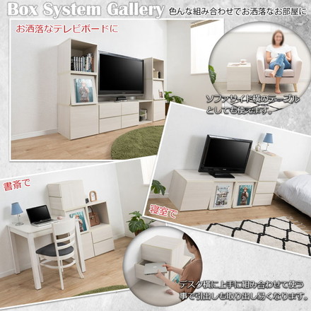 WW ダブルキューブボックス オープンタイプ 白 木製 ディスプレイ棚 飾り棚 収納ボックス ラック 台 収納ラック