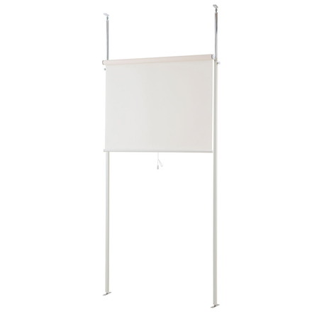 Carol ドアパーテーション 幅92 アイボリー つっぱり ロールスクリーン 間仕切り カーテン付き 北欧インテリア