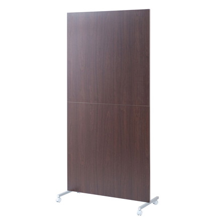 パーテーション 幅90 ダークブラウン マガジンラックタイプ キャスター キャスター付き マガジンラック 雑誌 薄型