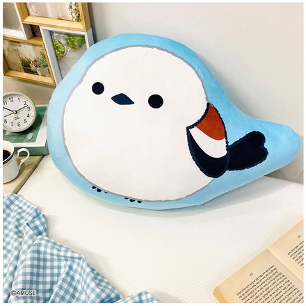 シマエナガ ダイカット抱き枕 ふくふくシマエナガ クッション もちもちダイカット枕 腰枕 ぬいぐるみ マスコット