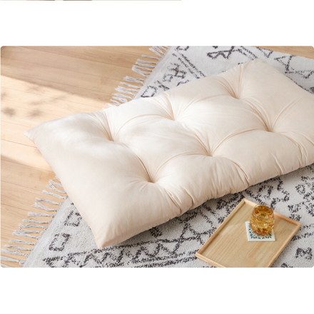 マイクロファイバー 接触冷感長座布団 60×110 カフェオレ