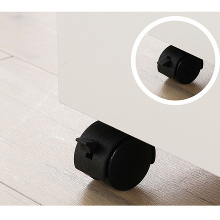 白井産業 オフィスコ 扉付き 収納ワゴン 木製 キャスター付き ホワイト 白 収納 取っ手付き 幅50 奥行き31