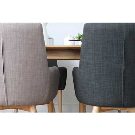 ダイニングチェア グレー 食卓イス 腰掛け 椅子 1人掛け 1P 天然素材 インテリア デザイン リラックス オシャレ