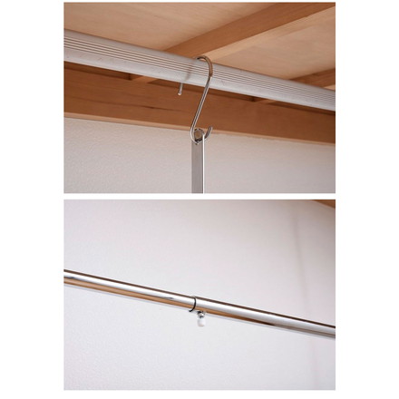 ハンガー 衣類収納アップハンガー 幅41~70×奥行6×高さ101.5cm 収納アップブランコハンガー伸縮式 2段