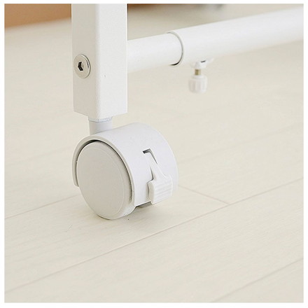 スラックスハンガー 伸縮式 キャスター付き 20本掛け 幅48.5~76.5×奥行42.5×高さ70cm