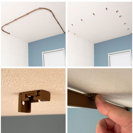 曲がるカーテンレール 3m 日本製 TOSO トーソー 手で曲げられる 出窓 カーブレール 曲がるレール ブラウン