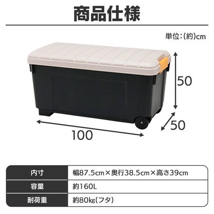 アイリスオーヤマ RVBOX 1000 グレー/ダークグリーン