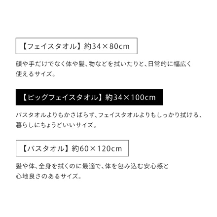 アイリスオーヤマ ボリュームタッチビッグフェイスタオル 4枚セット BFT-V4 ホワイト