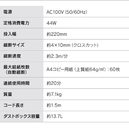 アイリスオーヤマ オートフィードシュレッダー クロスカット AFS60C ブルー/ホワイト