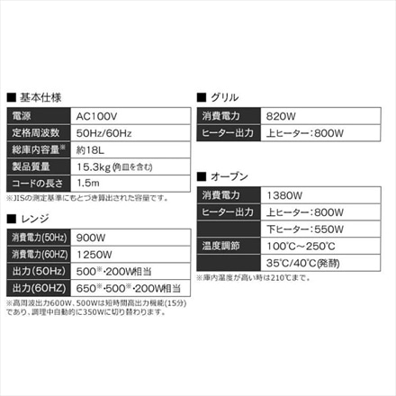 アイリスオーヤマ オーブンレンジ18L MO-F1810-W ホワイト