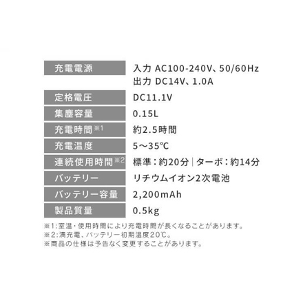 アイリスオーヤマ 単品 充電式ハンディクリーナー HCD-21-W ホワイト