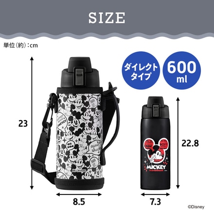 アイリスオーヤマ ステンレスケータイボトル ダイレクトボトル 600ml NDDB-600 ミッキー