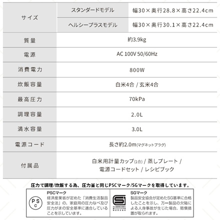 アイリスオーヤマ 電気圧力鍋 スタンダードモデル 3L PC-MB3-H ミドルグレー