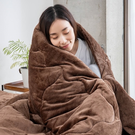 ファミラ 5層構造トリプルウォームぽかぽか 毛布布団セット 掛布団+敷パット シングル ピンク