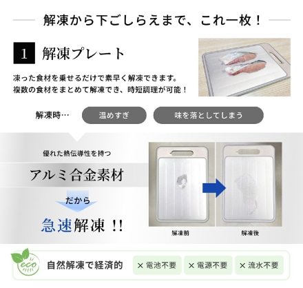 多機能解凍プレート 2枚組 まな板
