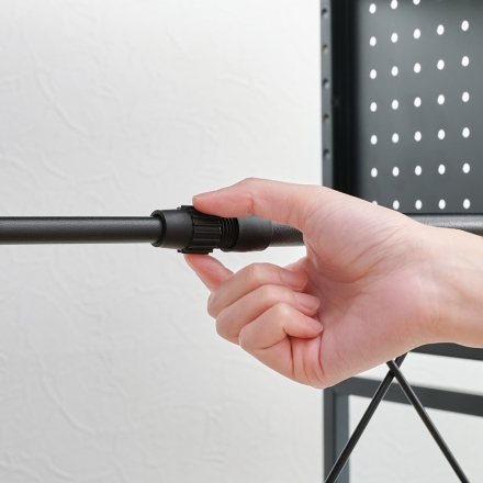 伸縮レンジラック レンジ上収納 1段 ホワイト