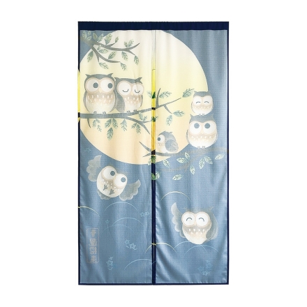 「風水」ふくろうのれん 4色組 暖簾 フクロウ 縁起物 セット インテリア 間仕切り 目隠し まとめ買い お得 梟