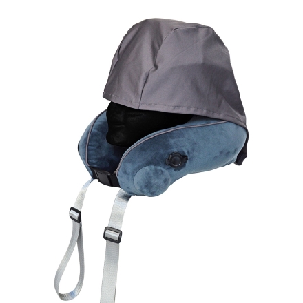 RELAAAX 電動ネック＆ボディリラクサー ネックピロー 空気式 充電式 もみほぐし 寝顔が見えない フード付き