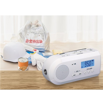 【手回し充電ラジオ】東芝 手回し充電ラジオ TY-JKR6(W)
