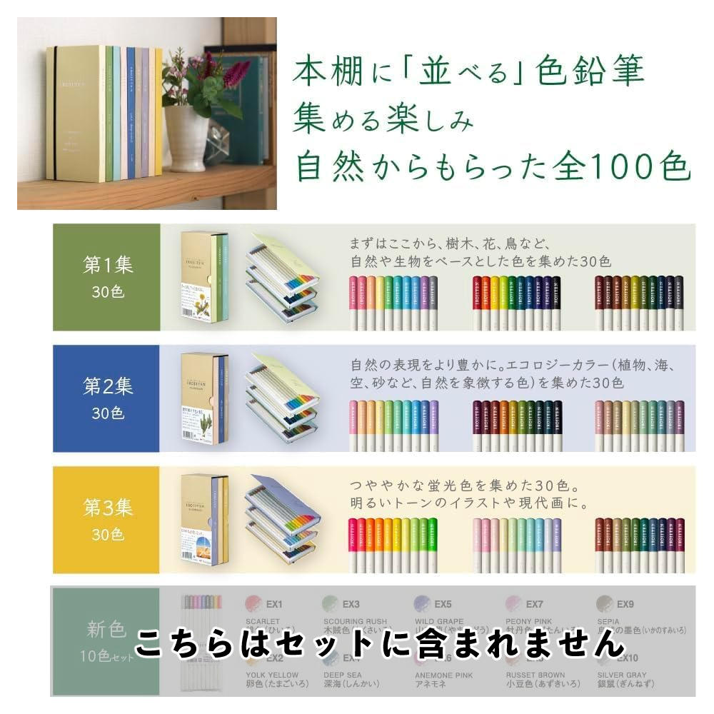 【90色セット】トンボ鉛筆 色辞典 第一集 CI-RTA ＆ 第二集 CI-RTB ＆ 第三集 CI-RTC ＆鉛筆削り＆スケッチブック