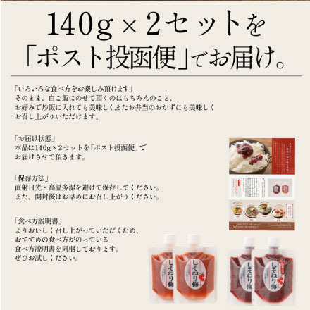 無添加 国産 ねり梅 種類が選べる 140g×2個セット