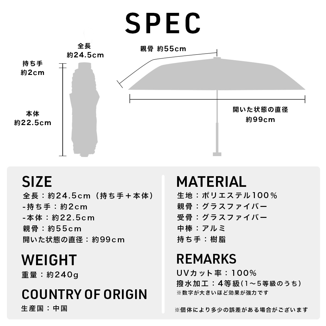 くるっと 畳みやすい傘 メンズ CURUtto クルット 手開き 形状記憶傘 晴雨兼用 完全遮光 日傘 折りたたみ傘 無地/切替 遮光率100% 遮蔽率100% 撥水 親骨50cm 紫外線カット UVカット