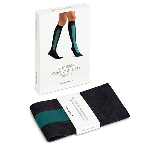 Ostrichpillow Bamboo Compression Socks S Blue&Green