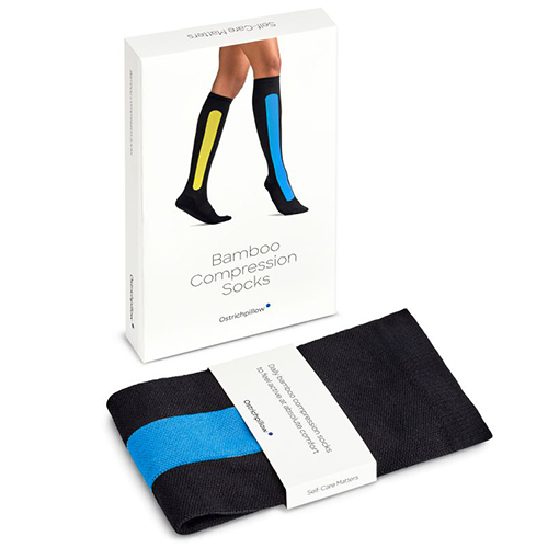 Ostrichpillow Bamboo Compression Socks M Blue&Yellow