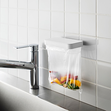 tower タワー フィルムフック蓋付きポリ袋ホルダー ホワイト 1289