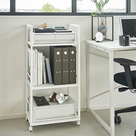 tower 目隠しワゴン タワー L ホワイト 1419