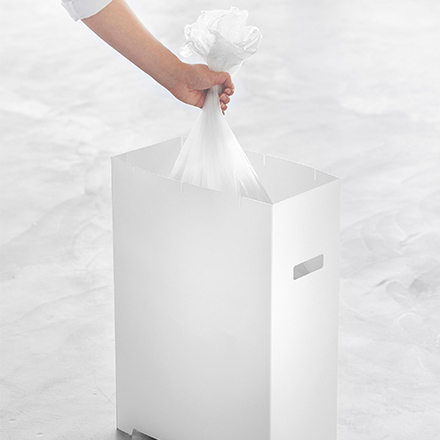 tower タワー スリム蓋付きゴミ箱 横開きタイプ 2個組 ホワイト 1526