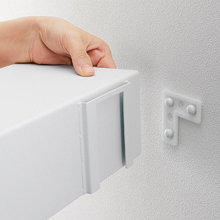 tower タワー マグネットが付くウォールラックW90 石こうボード壁対応 ホワイト 1931