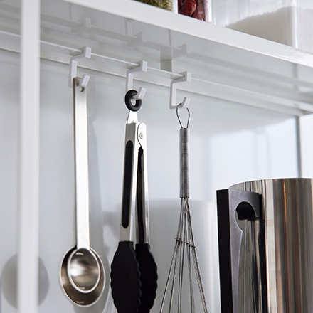 tower タワー 下が拭けるコンロ横ラック 2段 ホワイト 1991