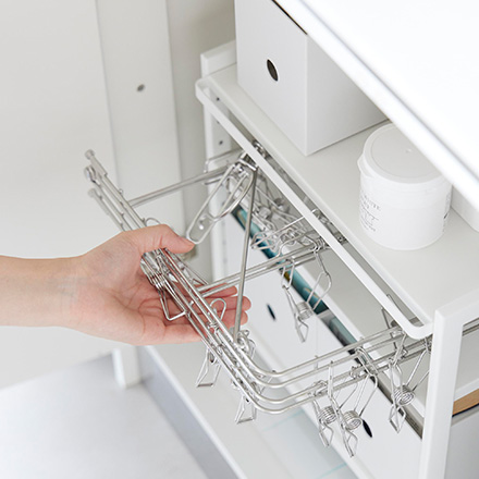 tower タワー 高さ調節シンク下ラック 3段 ホワイト 2011